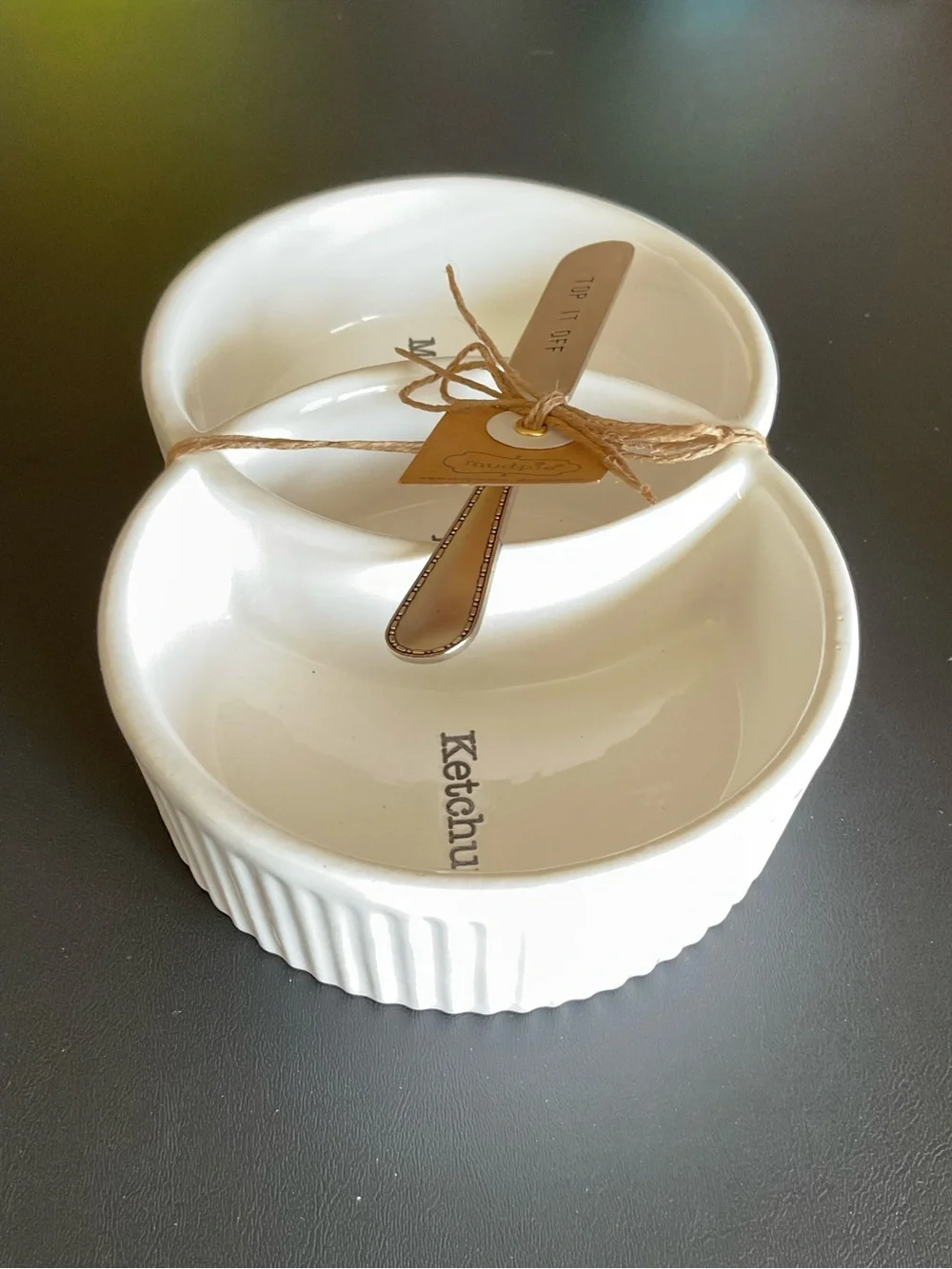MUD PIE Condiment Serving Set NWT